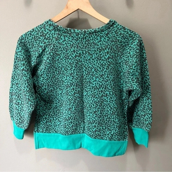 Francesca's Jun &‎ Ivy teal and black cheetah print sweater. Youth 14 - Picture 5 of 6
